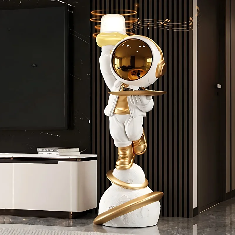Modern Nordic Style Home Decor Astronaut Floor-standing Large Ornaments Sculpture Resin Crafts Statue Bedroom Housewarming Gift