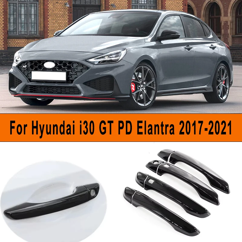 

Car Door Handle Covers Trim Overlay Styling Sticker Auto Exterior Accessories For Hyundai i30 GT PD Elantra 2017-2021 2020 2019