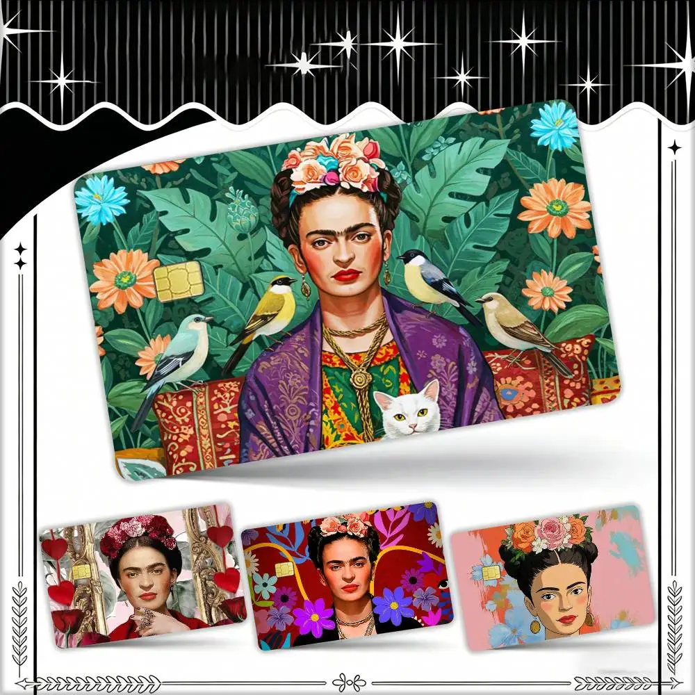 

F-FridaS-S K-Kahlo art Waterproof Film Skin Cover Credit Card Stickers Debit Front Bank Bus Pass