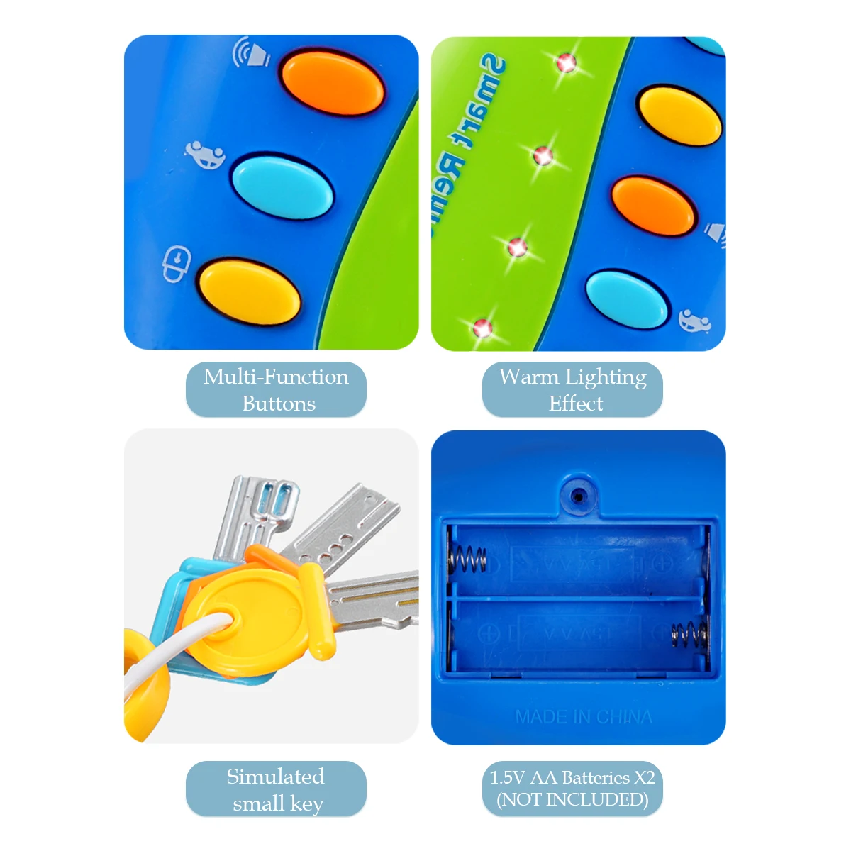 Music Cartoon Car Key Toys, Baby Kids Car Voices Pretend Play Educational Toy Grip Training Gifts for boys and girls image 5