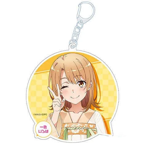 Charm Anime Fans Gifts My Teen Romantic Comedy Snafu Climax HD Figures Acrylic Keychain Yui Yuigahama School Uniform About 6cm