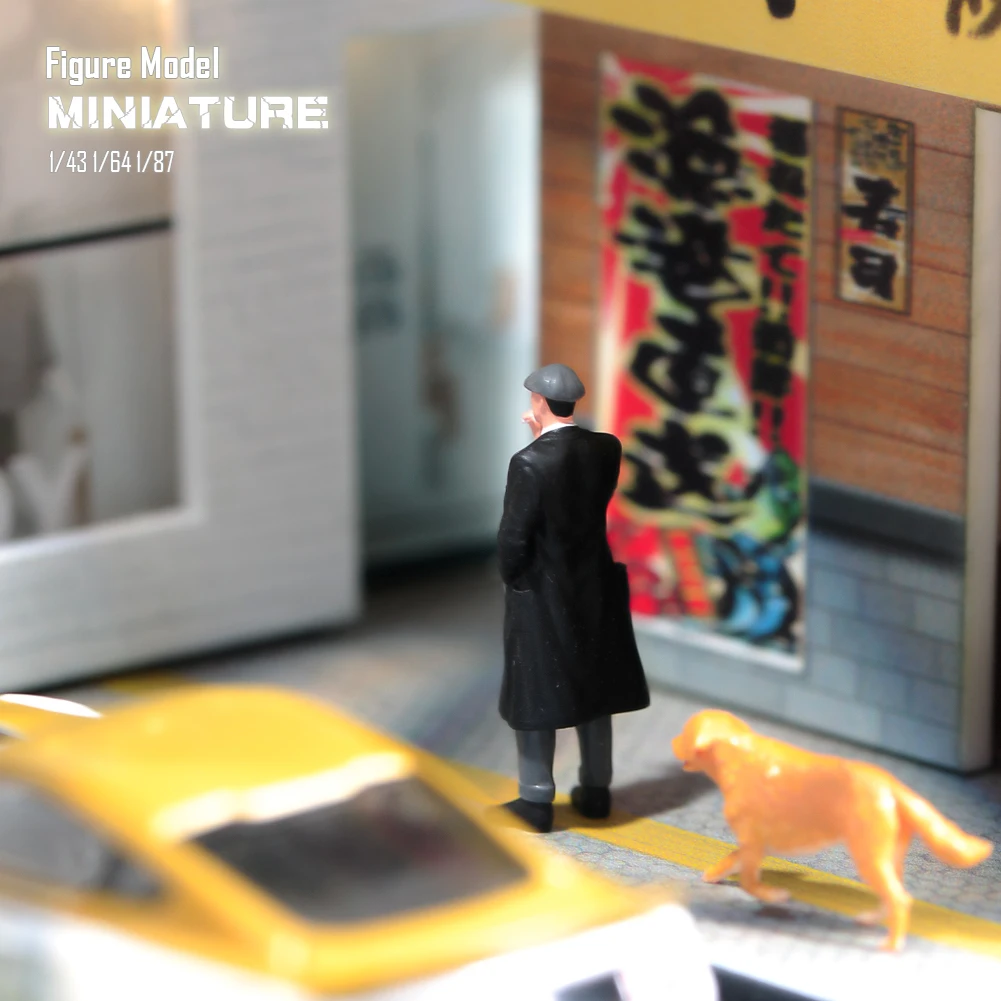 Miniatures Figures 1/87 1/64 1/43 1/24 Smoking Gangster Men 3D Figurine Model Creative Scene Dolls Props For Cars Vehicles Toy - Image 4