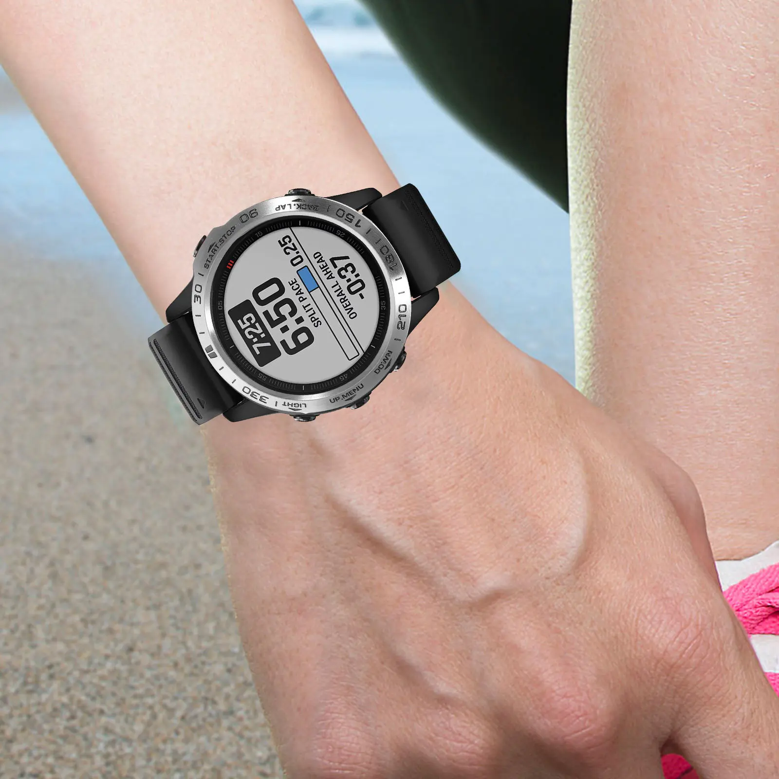 

1Pcs High Quality Stainless Steel Watch Bezel for 6X Watch Ring Metal Cover Protector Compatible with Fenix 6X Fashionable