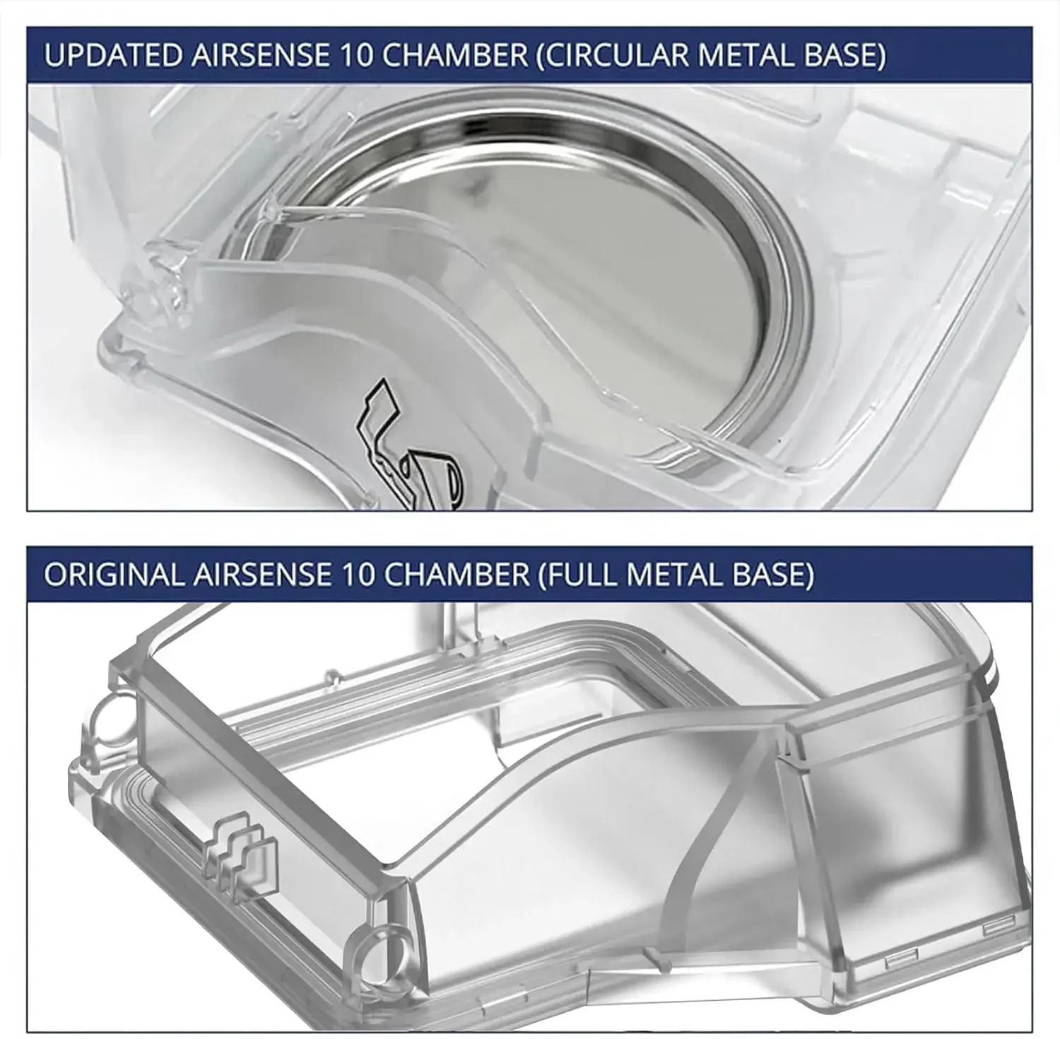 Water chamber adapter for ResMed AirSense10 and AirCurve10 series machines, respiratory assist device view 5