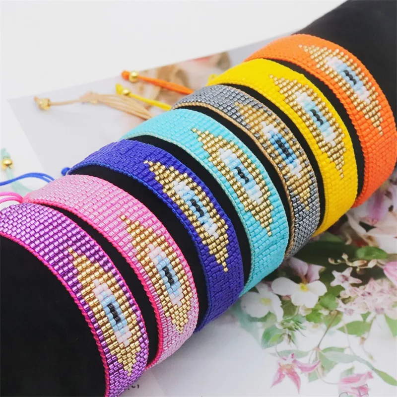 ZHONGVI Miyuki Beads Bracelets Turkish Evil Eye Bracelet For Women Jewelry Multicolored Pulseras Mujer Moda Handmade Woven Gift