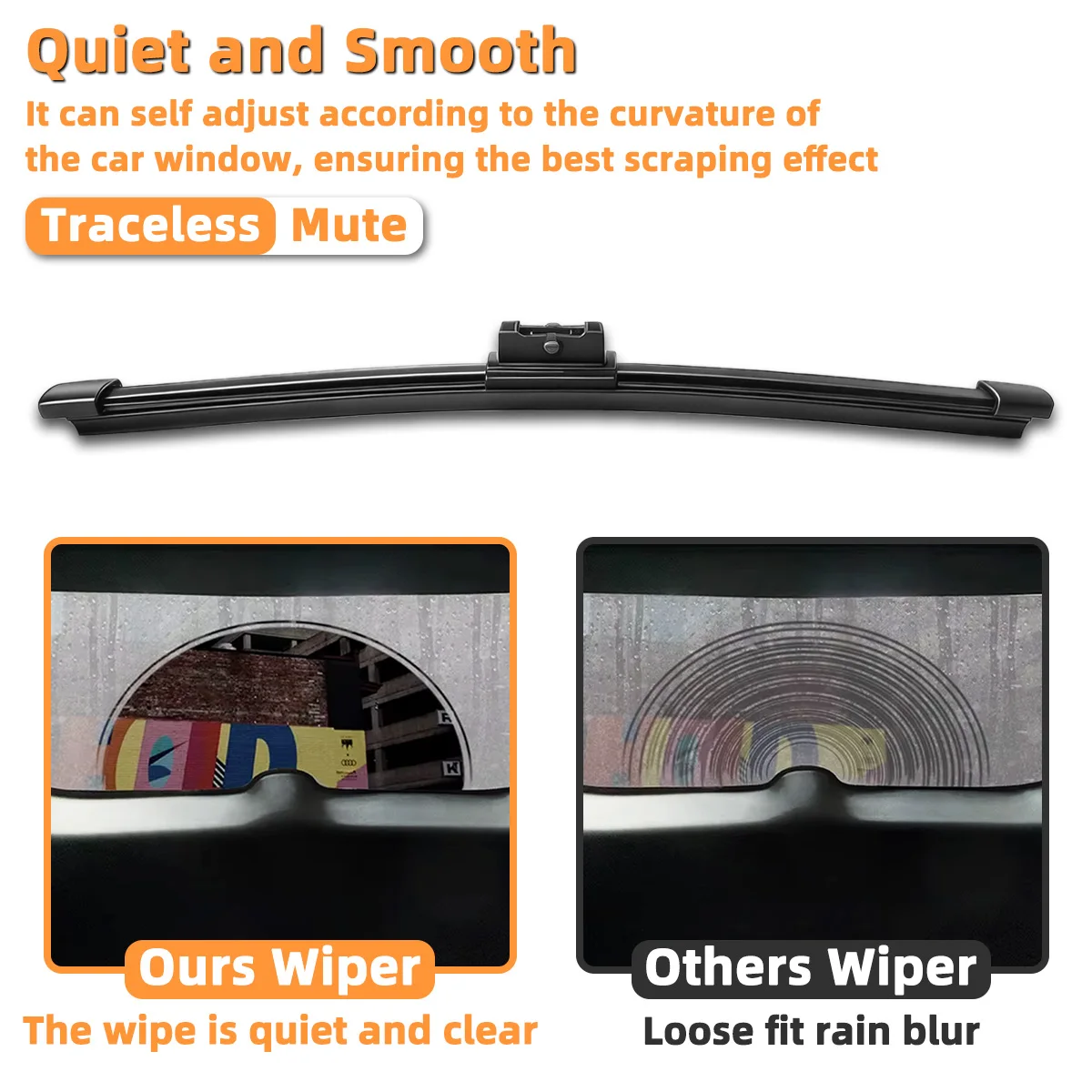 Yitong Fit For Smart #2 HX12 2023-2026 Rear Wiper Blade Natural Rubber Durable Streak Free Back Windshield Replacement Accessory