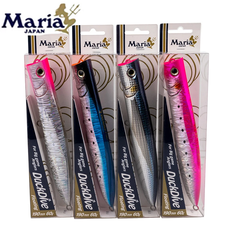 

Japan MARIA Floating Wave Crawler Bait DUCKDIVE 19/23cm Sea Fishing Golden Gun Surface Wave Paddy Bait 95g Lua Sea Bait