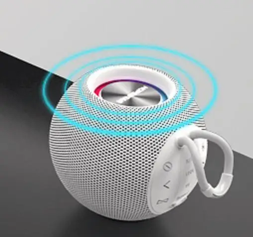 مكبر صوت محمول باللون الأزرق، حجم أعلى، صوت ستيريو واضح، جهير IPX5 مقاوم للماء BT H52 مكبر صوت