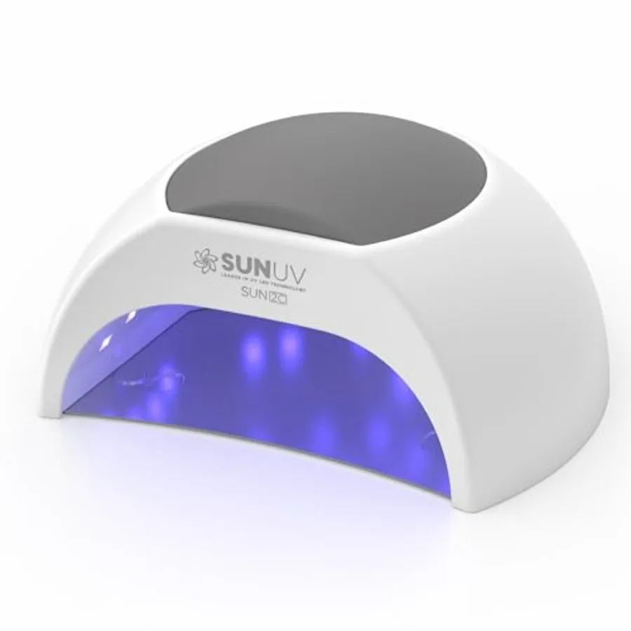 

UV Light for Gel Nails Polish UV LED Nail Lamp with 4 Timer Settings Auto Sensor Removable Base SUN2C