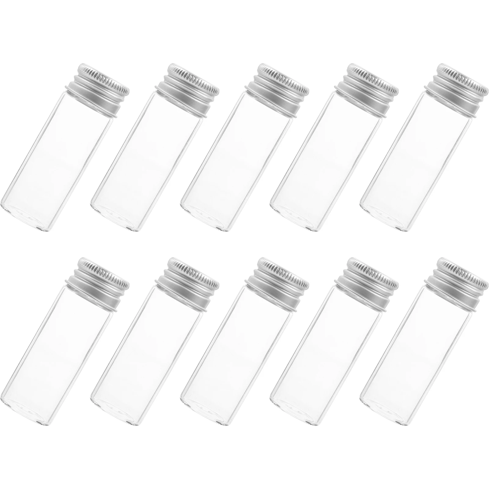 

20 Pcs Reusable Glass Container with Lids Apothecary Jars Juice Containers Clear Bottle