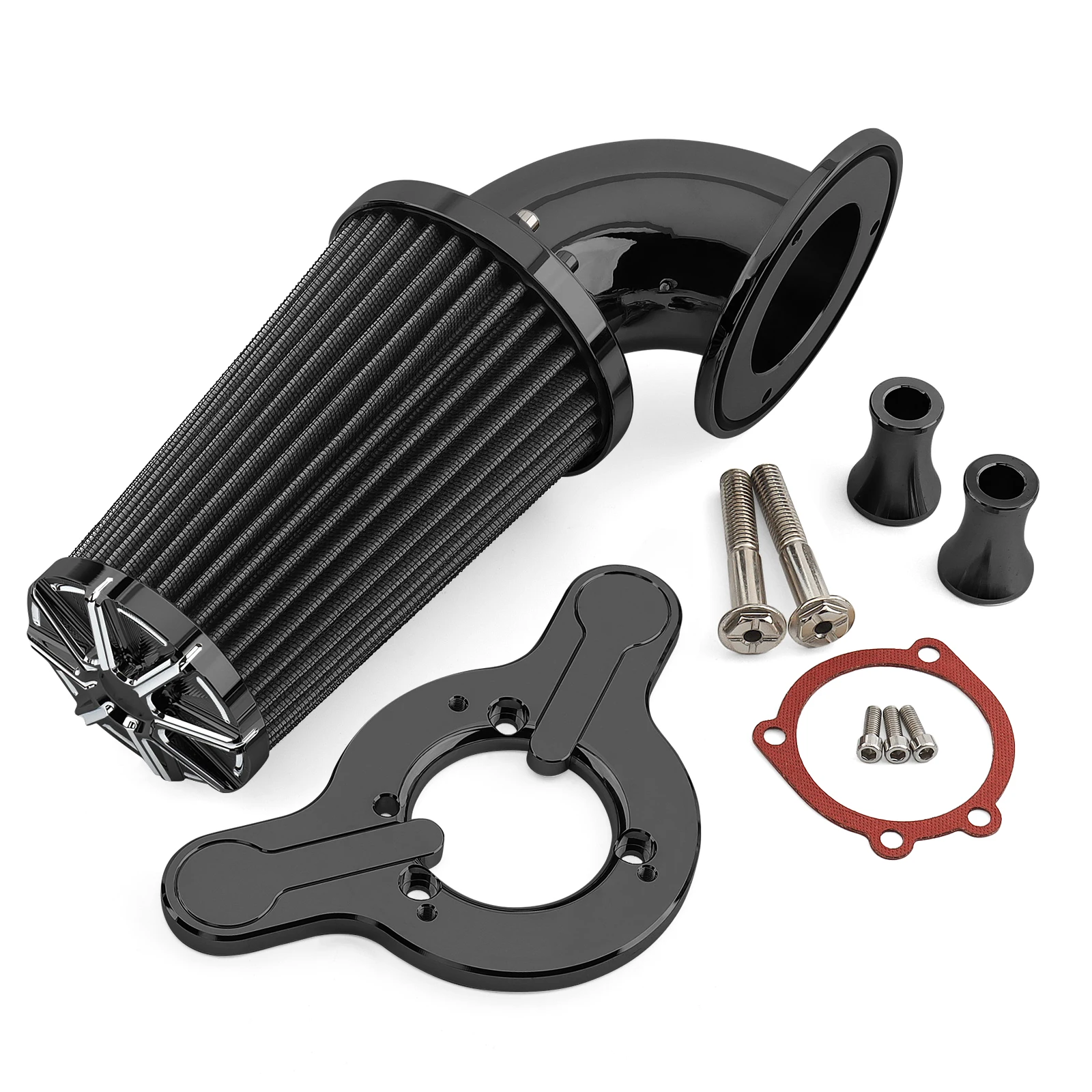 Chrome Air Cleaner Intake Filter For Harley EVO Twin Cam Touring Road Electra Street Glide Road King Softail Fat Boy Dyna/FXR image 3