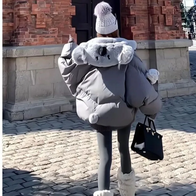 เสื้อแจ็คเก็ตโคอาล่าสุดฮิตสำหรับผู้หญิง ฤดูหนาว รุ่นใหม่ หนา อุ่น สไตล์ขนมปัง ลดอายุ แฟชั่น