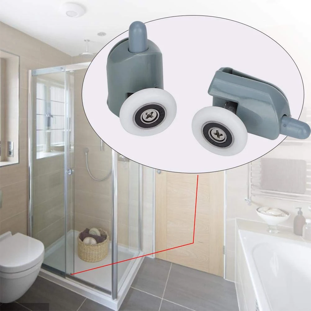

12 PCS Shower Door Rollers Sliding Wheels Bathroom Accessories Smooth Running Durable Material Glass Door for Enclosures