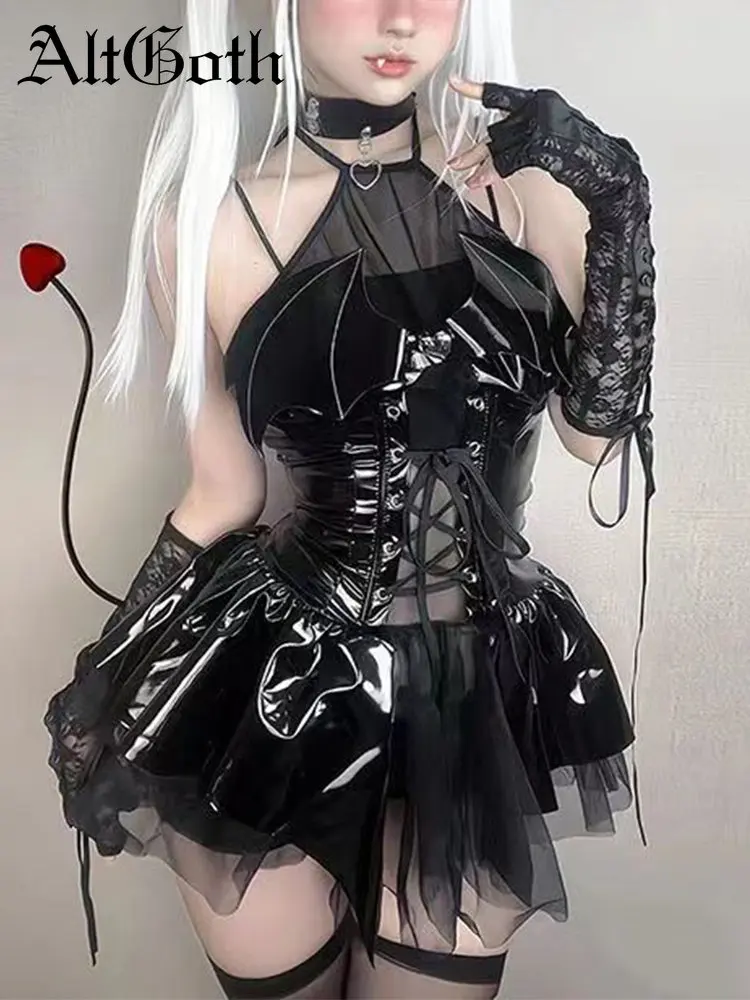 AltGoth Sexy Cosplay Pu Kleid Frauen Harajuku Streetwear Grunge Verband Aushhlen Fledermuse Kleid Punk Y2k E-mdchen Mall gothic Kleidung - AliExpress 200000345 AltGoth Sexy Cosplay Pu Kleid Frauen Harajuku Streetwear Grunge Verband Aushhlen Fledermuse Kleid Punk Y2k E-mdchen Mall gothic Kleidung - AliExpress 200000345