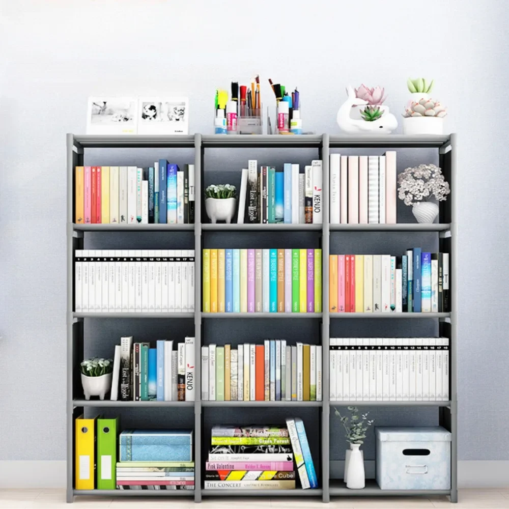 DIY półka na książki wielowarstwowy organizer na książki stojak na śmieci półka Home Decor szafka do przechowywania przenośny wielowarstwowy łatwy