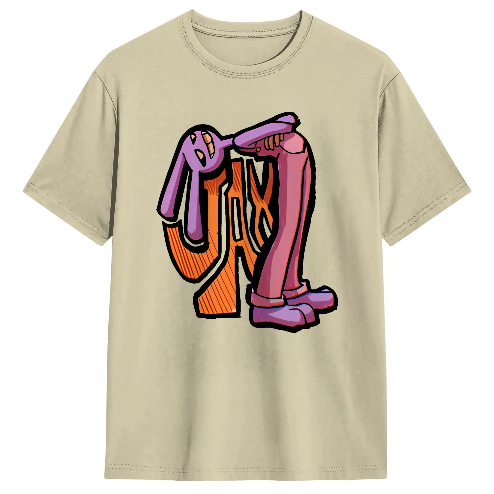 Men's T-Shirt Jax Amazing Circus Humorous Cotton Tees Short Sleeve  T Shirt O Neck Tops 4XL 5XL 6XL