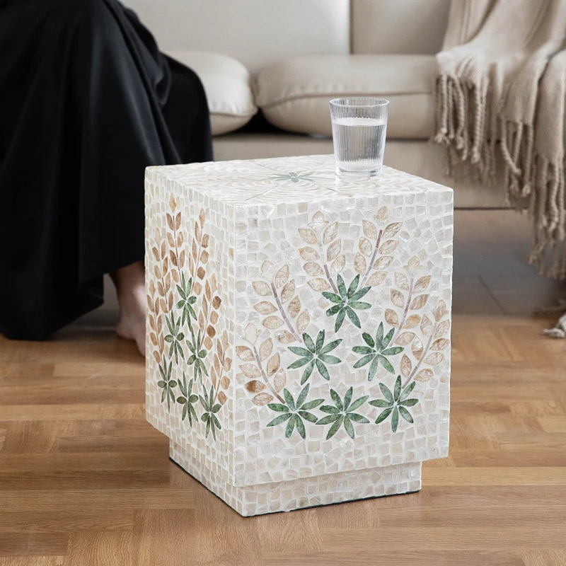 Creative Shell Tea Table,Home Decor Art Coffee Table,Living Room Side Table,Luxury Storage Desk,Display Stand,Nordic Furniture