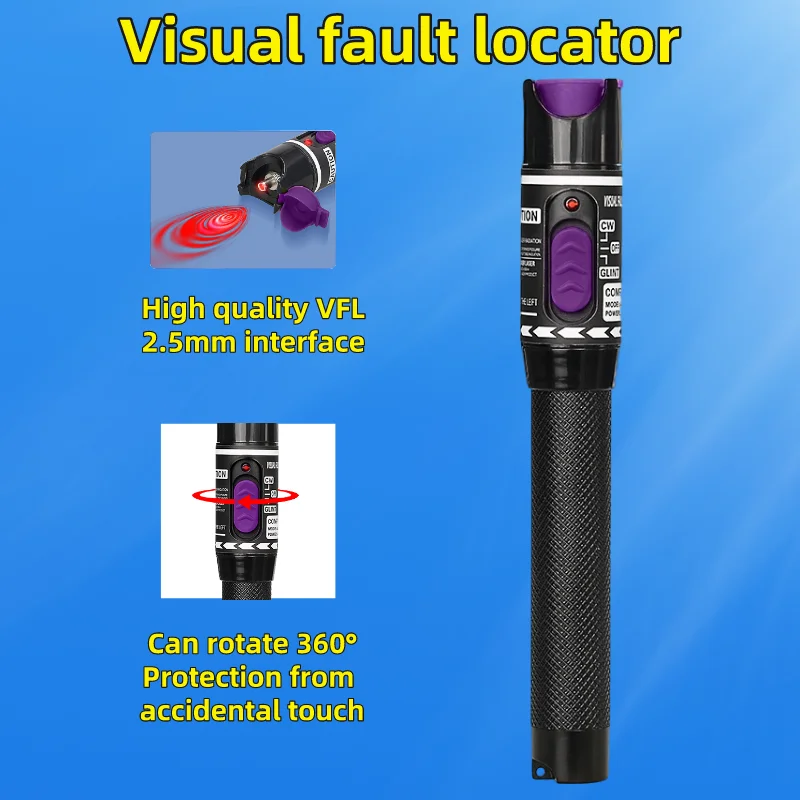 Visual Fault Locator FTTH Fiber Optic Cable Tester 30/1/10/20/50mw VFL SC/FC/ST 2.5mm Interface Optical Fiber Test Tool