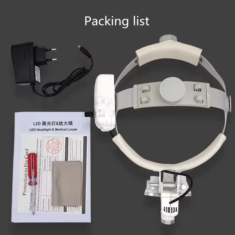 

Dental Surgical Loupes 5W Headlight 2.5X 3.5X Magnifying Glasses 420mm Dental Lab Instruments