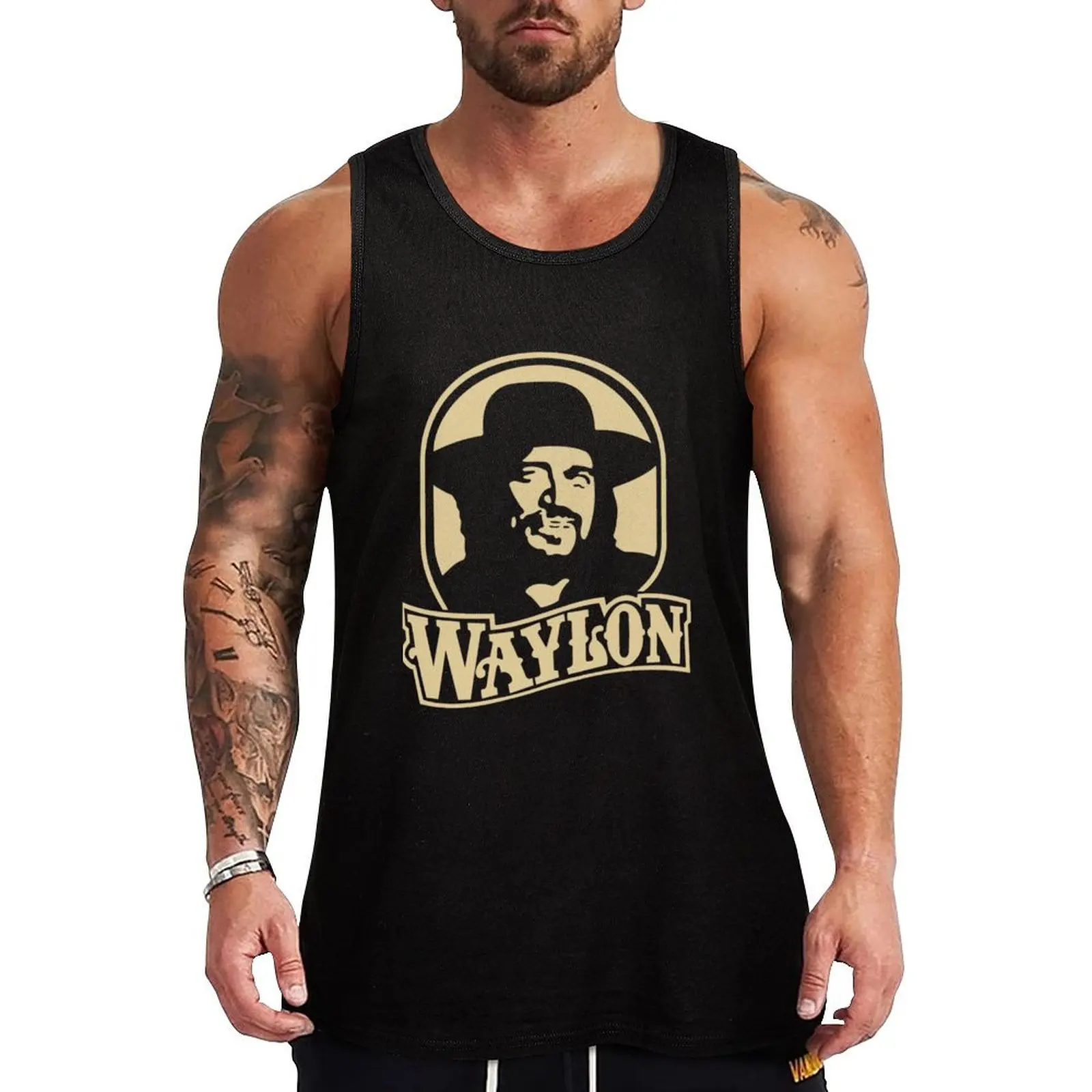 

The OFFICIAL Waylon Jennings Tank Top sleeveless Men's t-shirts T-shirt male anime clothes