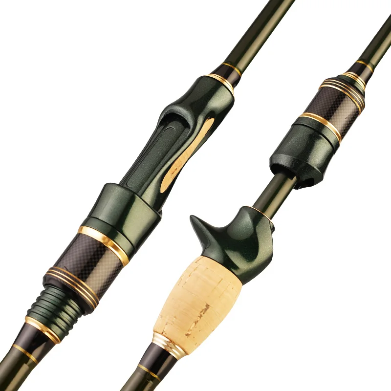 

High Quality 1.8m,2.1m,2.4m 4 Section Portable Carbon Travel Fishing Rod Spinning Casting Baitcasting Fishing Rod