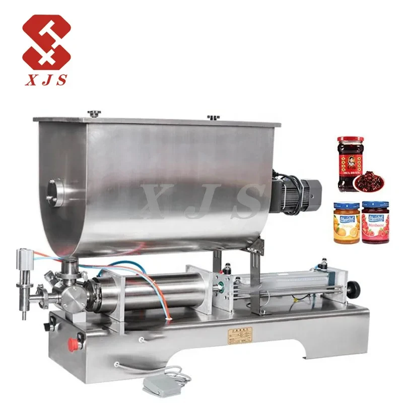 

Горизонтальная пневматическая машина для перемешивания и розлива пастообразных продуктов, кетчупа и соуса чили
