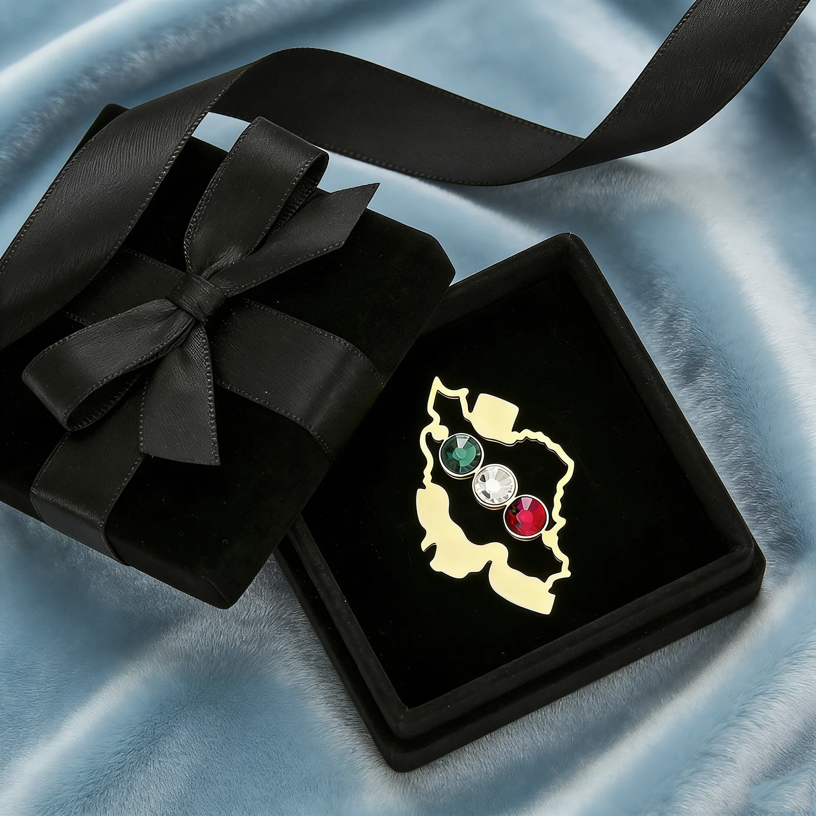 CoolTime Retro Hohle Iran-Karte Brosche für Männer und Frauen Goldfarben Strass-Besetzt Edelstahl-Schmuck Großhandel – Detail 6