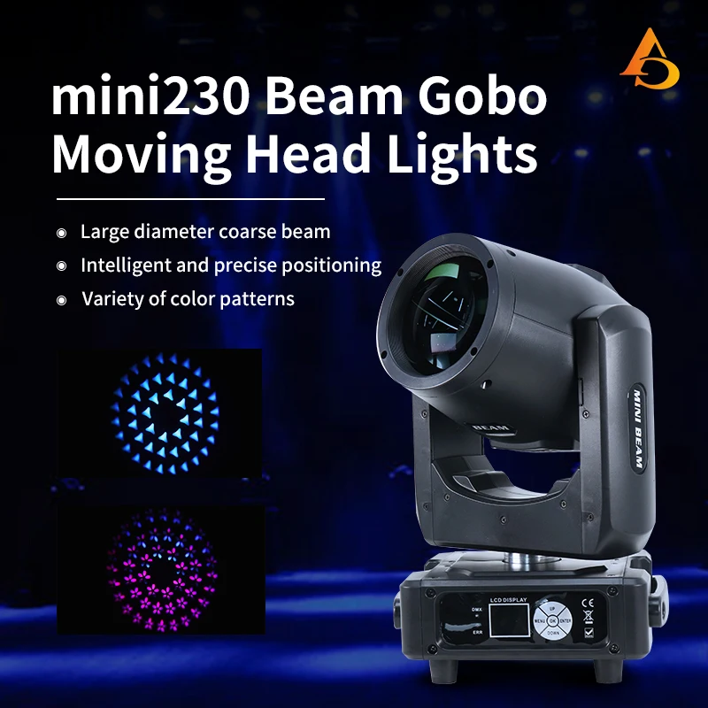 Mini RGB Led Moving Head 230W Beam DMX512 Laser Party Light For Bar Party Professional DJ Live Disco Wedding Bar KTV