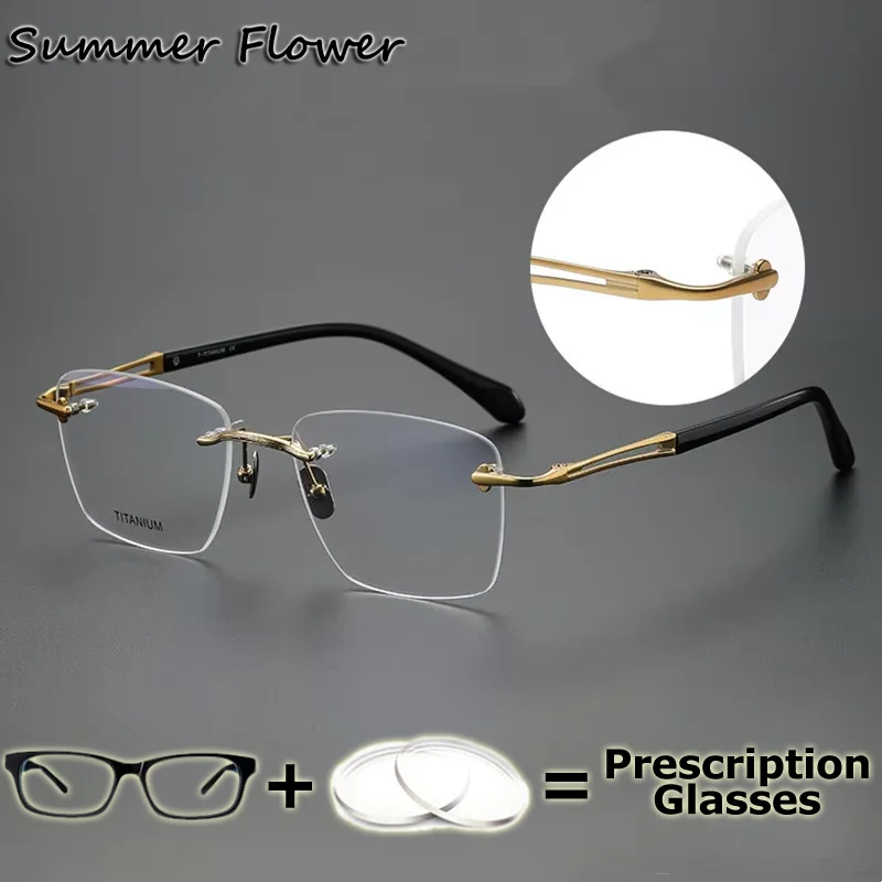 نظارات بدون شفة، نظارات طبية للرجال، تصميم عصري، نظارات عصرية بدون إطار تقدمية فوتوكروميك مضادة للأشعة الزرقاء #5