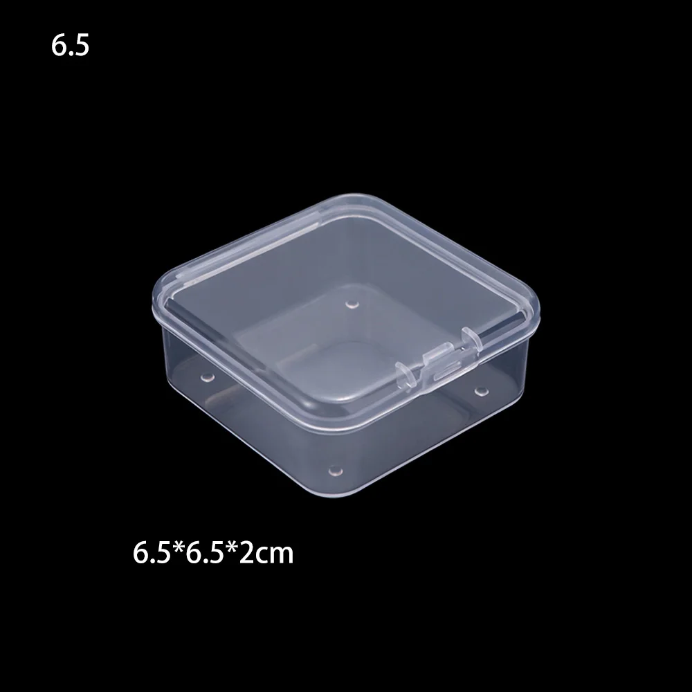 Mini Transparent Organizer Box Transparent Dustproof Mini Square Storage Box PP Plastic Container Dustproof Storage Boxes