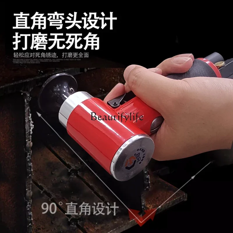 Pneumatic Sanding Disc Grinding Machine Square Bent Flat Grinding Deburring Tool