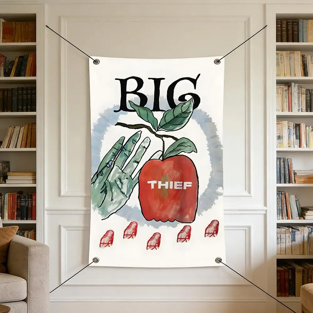 rock B-Big T-Thief Flags Warm Home Flag 4 Grommets Wrinkle Free Indoor Outdoor