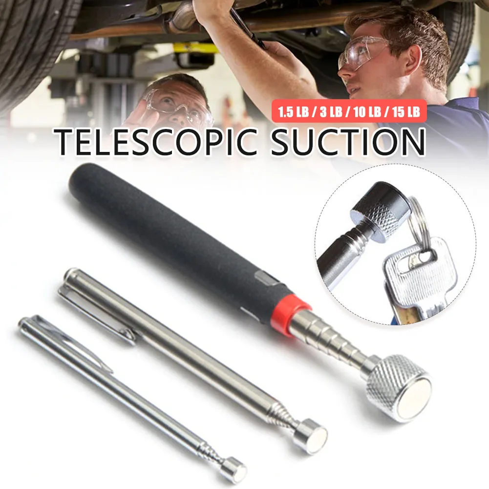 1pc Telescopic Magnet Rod Powerful Strong Magnetic Pickup Tool for Mechanics Garage Workshop Repair Durable Stainless Steel