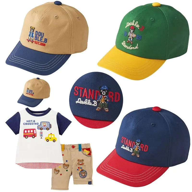 

Children's Sun Hat 2022 Boys And Girls Japanese Fashion Ice Cream Cartoon Alphabet Embroidery Bow Fisherman Hat Baseball Cap