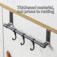 1/2pcs Wall-Mounted Kitchen Cabinet Towel Rack - Space-Saving Dishcloth Holder for Home and Bathroom No Drilling Require 5