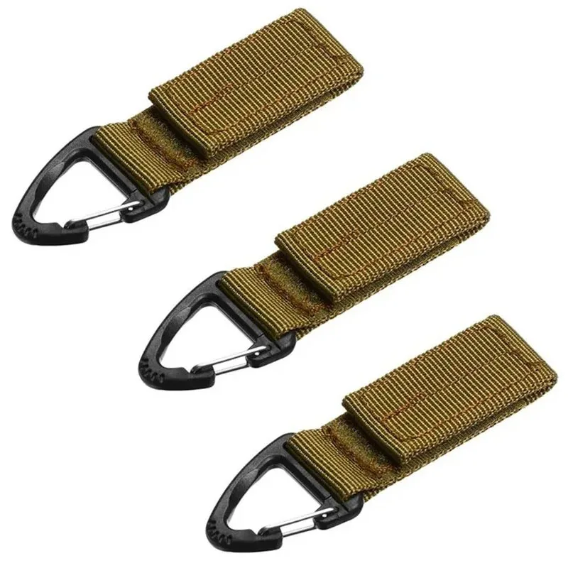 Outdoor Taktischer Molle-Gürtelhalter Gurtband-Clip Schlüsselanhänger Rucksack-Karabinerhaken Wasserflaschenhalter Schlüsselring-Clip