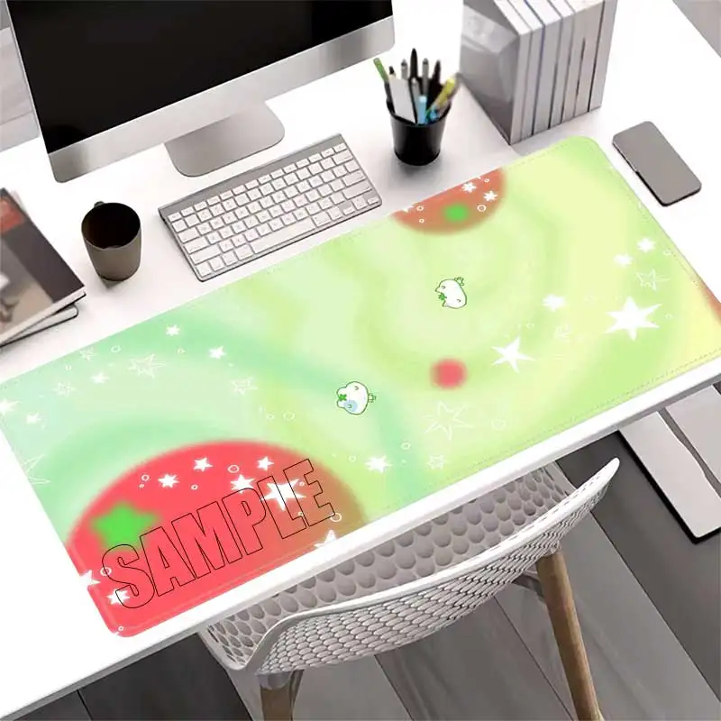 XXL Pink Cute Star Cartoon Gaming Mouse Pad Non-slip Rubber Base PC Desk Mat Large Washable Pads for Game Office Room Decor