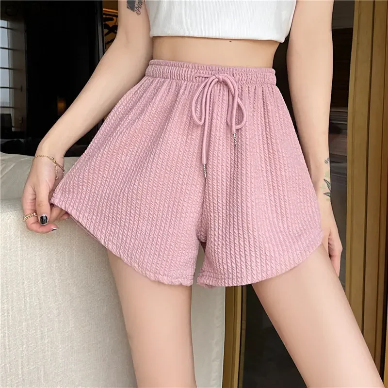 

Women Gym Fitness Running Shorts Women's Summer Thin Style Loose Casual Large Size Wide Leg High Waist A-word Sports Hot Pants