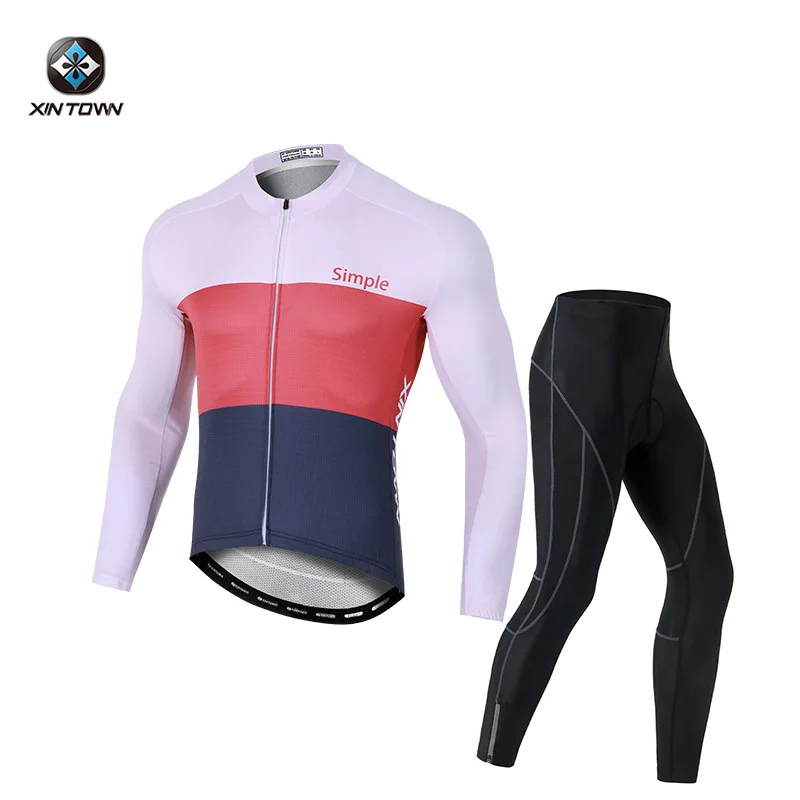

Bicycle Set Long Cycling Bib Autumn Complete Summer Jersey Man Men's Clothes Road Sleeve Sleve Clothing Breathable Equipment Leg