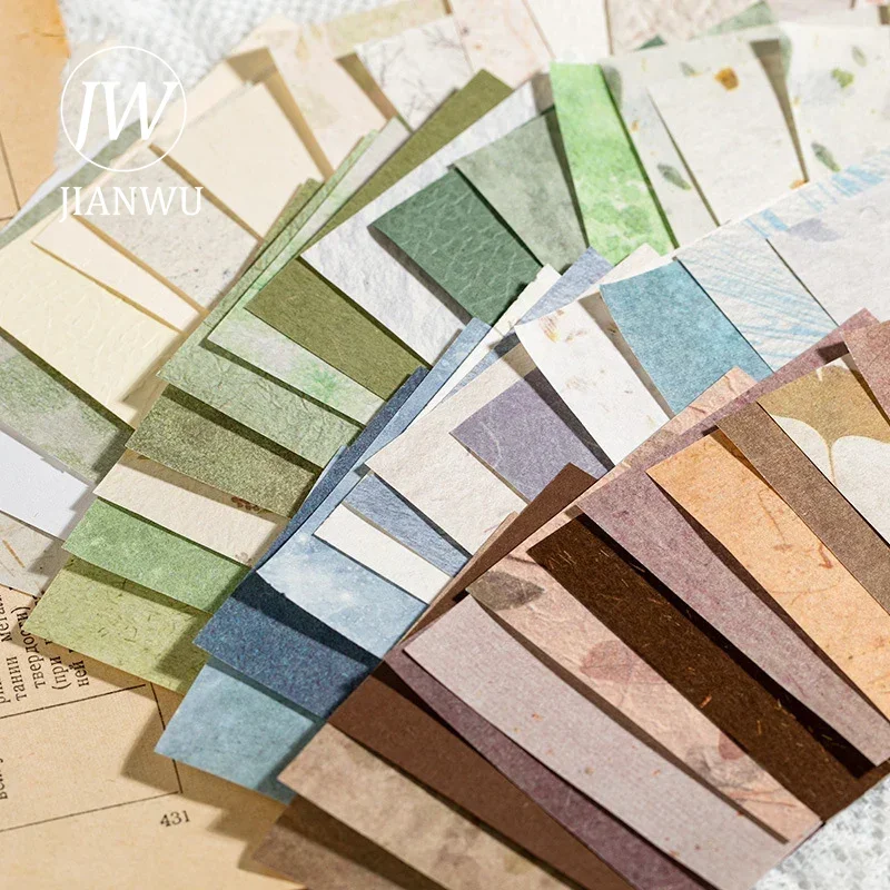 

JIANWU Paper Sequence Series Vintage Leaves Pattern Landscape Collage Scrapbook Material Paper Creative Junk Journal Stationery