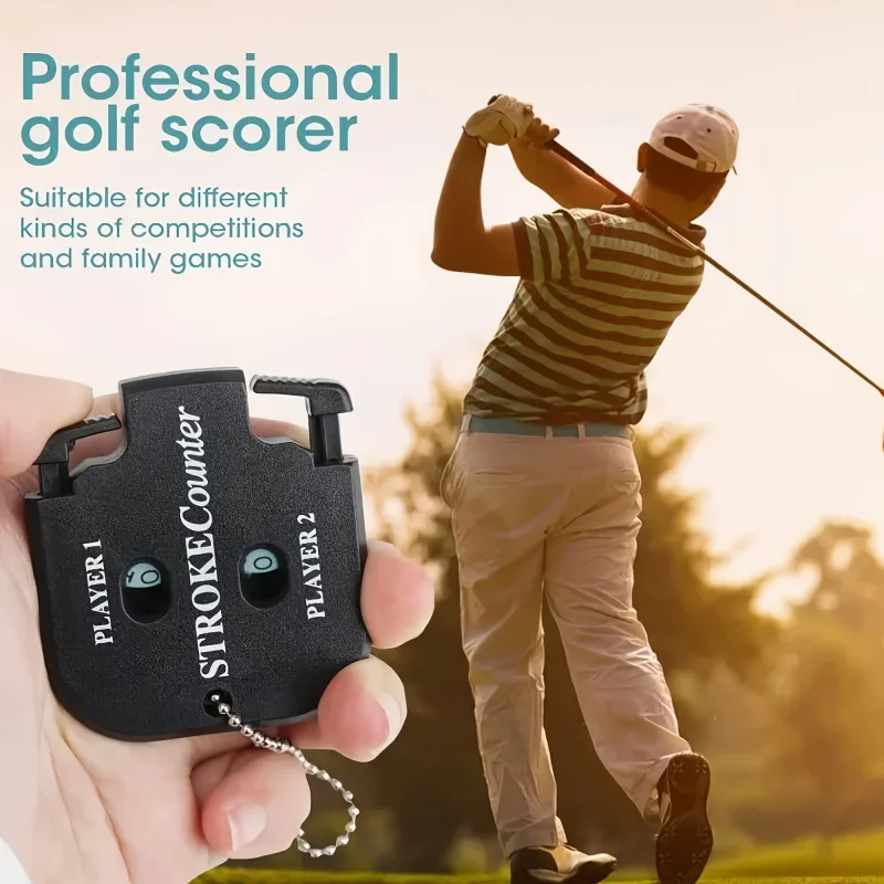 Golf Score Indicator, Hitting Counter, Portable Counting Outdoor Sports Click Key Chain, Used For Golf Game Scorer, Golf Gadget