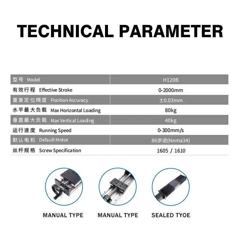 CNC Linear Motion Module with Ball Screw and Stepper Motor Precision Actuator Custom Stroke 100 to 1050mm High Quality