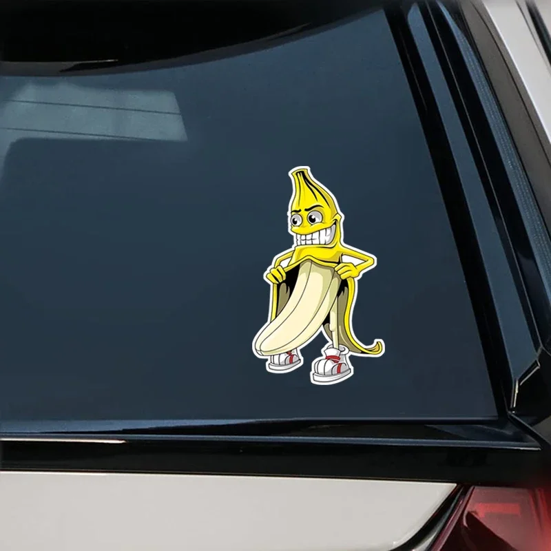 

Personalized funny banana peelable car sticker bumper window trunk body sticker covers scratches