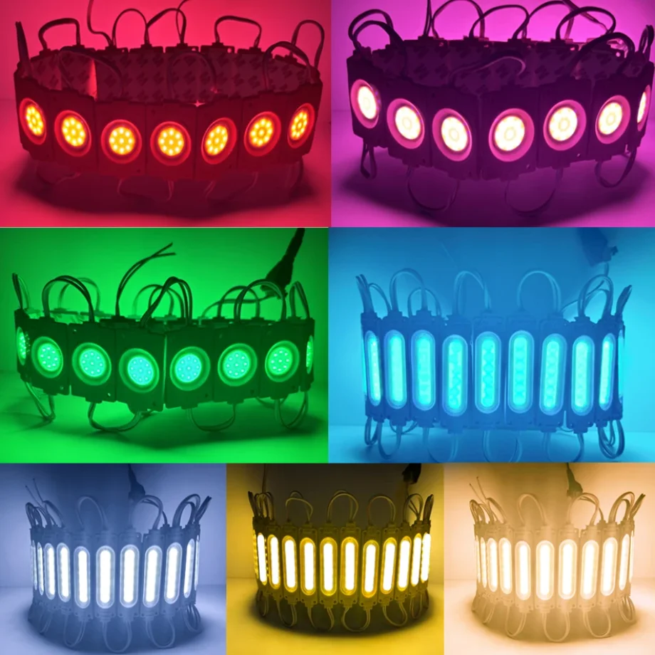 Waterproof IP65 12V COB Led Modules 10PCS Combination Hard Strip Light Backlight Shop Banner Room Truck Sedan Decorations