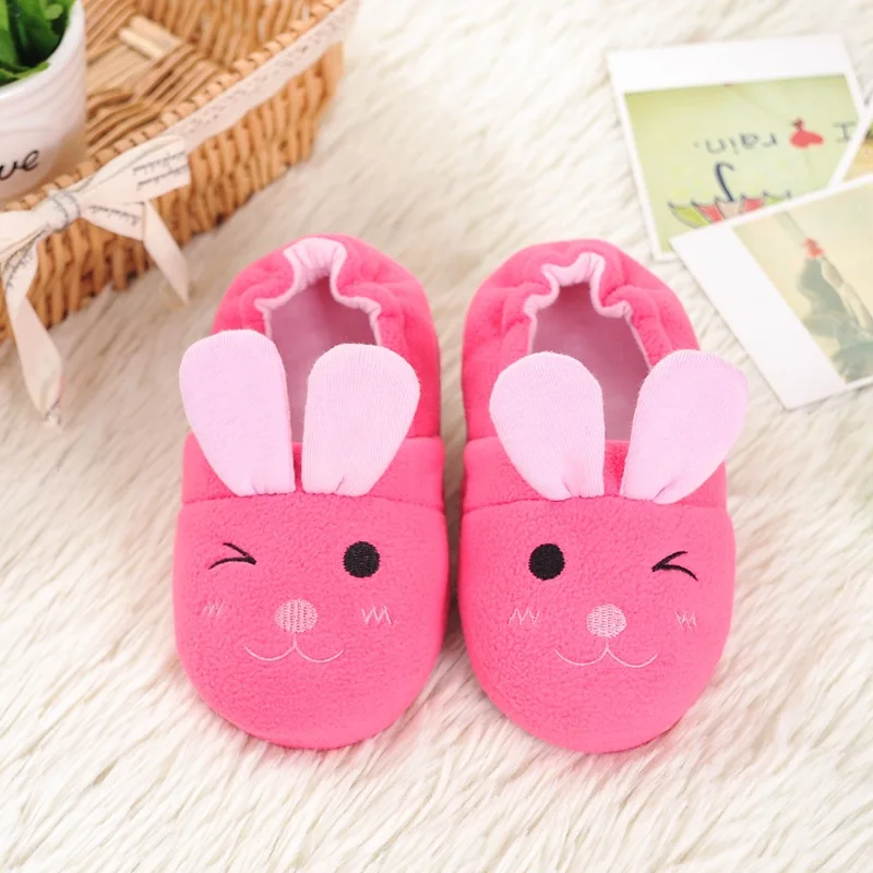 Fashion Toddler Girl Slippers for Home Gear Baby Items Loafers Plush Warm Indoor Cartoon Bunny Children Kid House Footwear Gifts