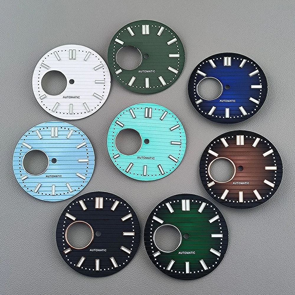 

NH38 dial 30.5mm Nautilus dial Watch dial green luminous dial Suitable for NH35 movement watch accessories Watch repair tool