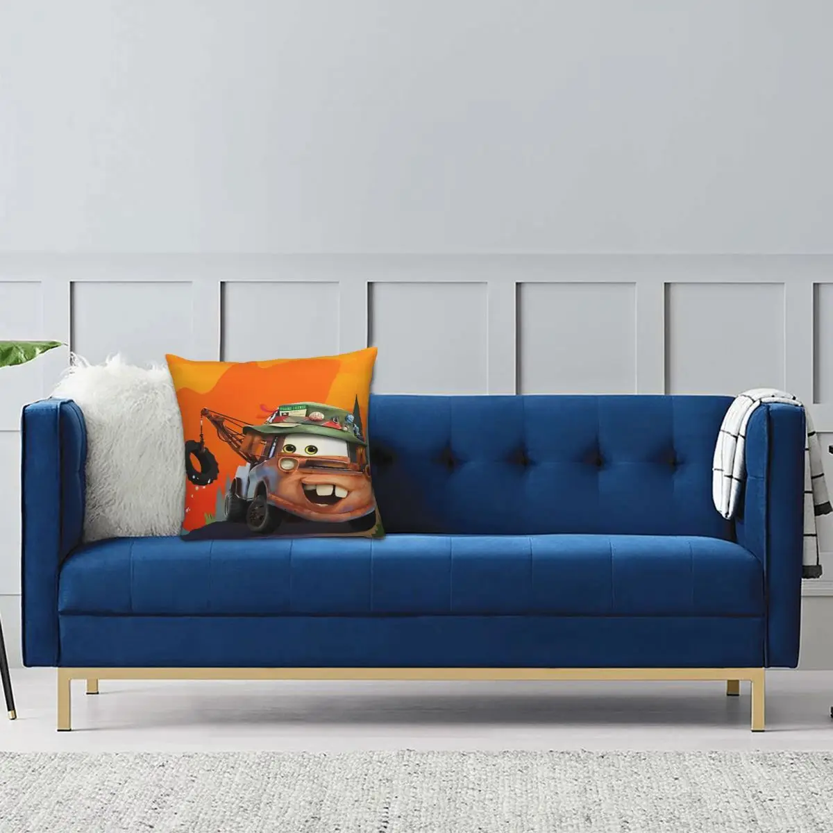 Mater Smile Lightning McQueen Cars Pillowcase Printed Fabric Cushion Cover Decorative Pillow Case Cover Seat Square 45X45cm image 3