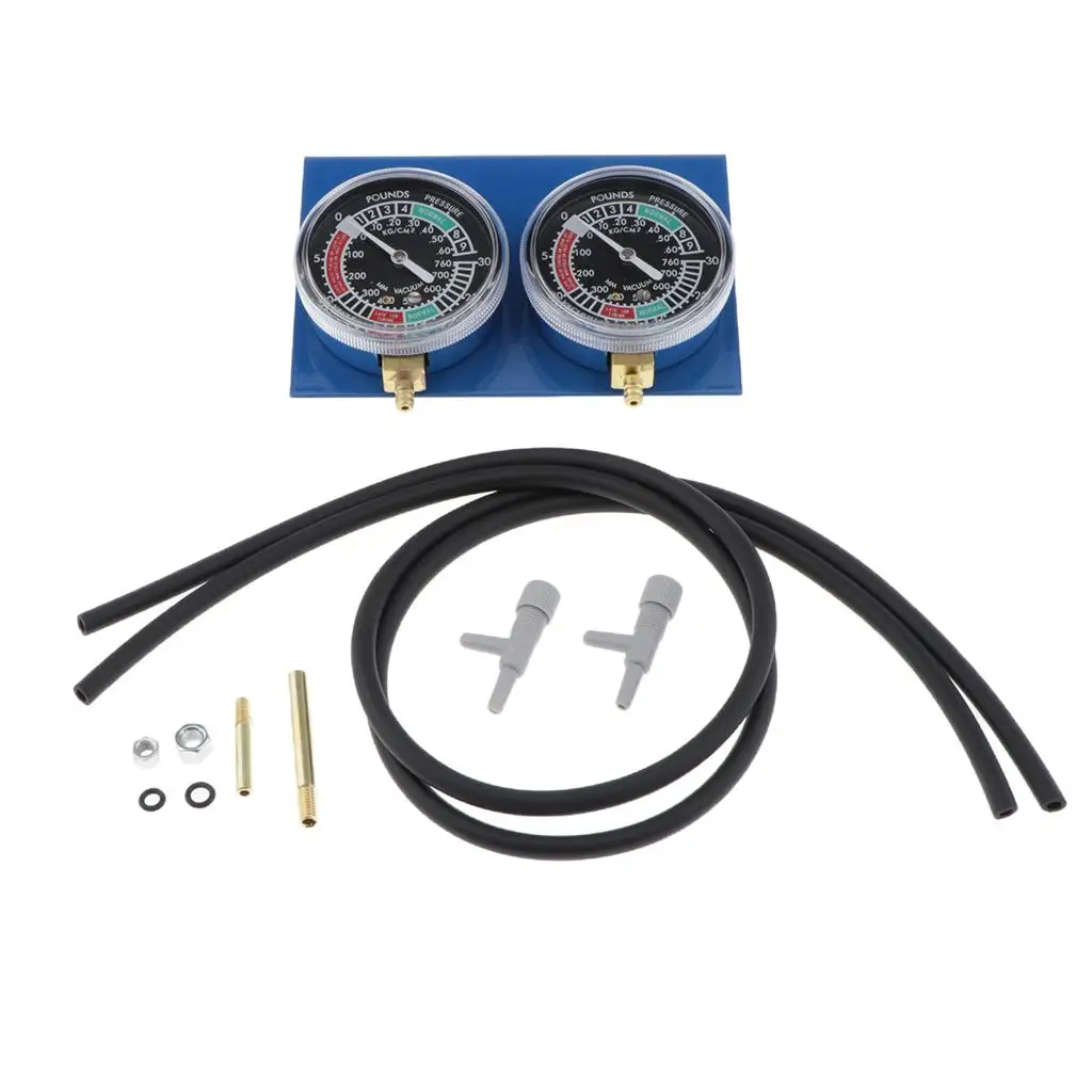 Motorcycle Fuel Vacuum Gauge Balancer Iron Dual Cylinder Synchronizer Carburetor Balancing Kit for Home Workshop
