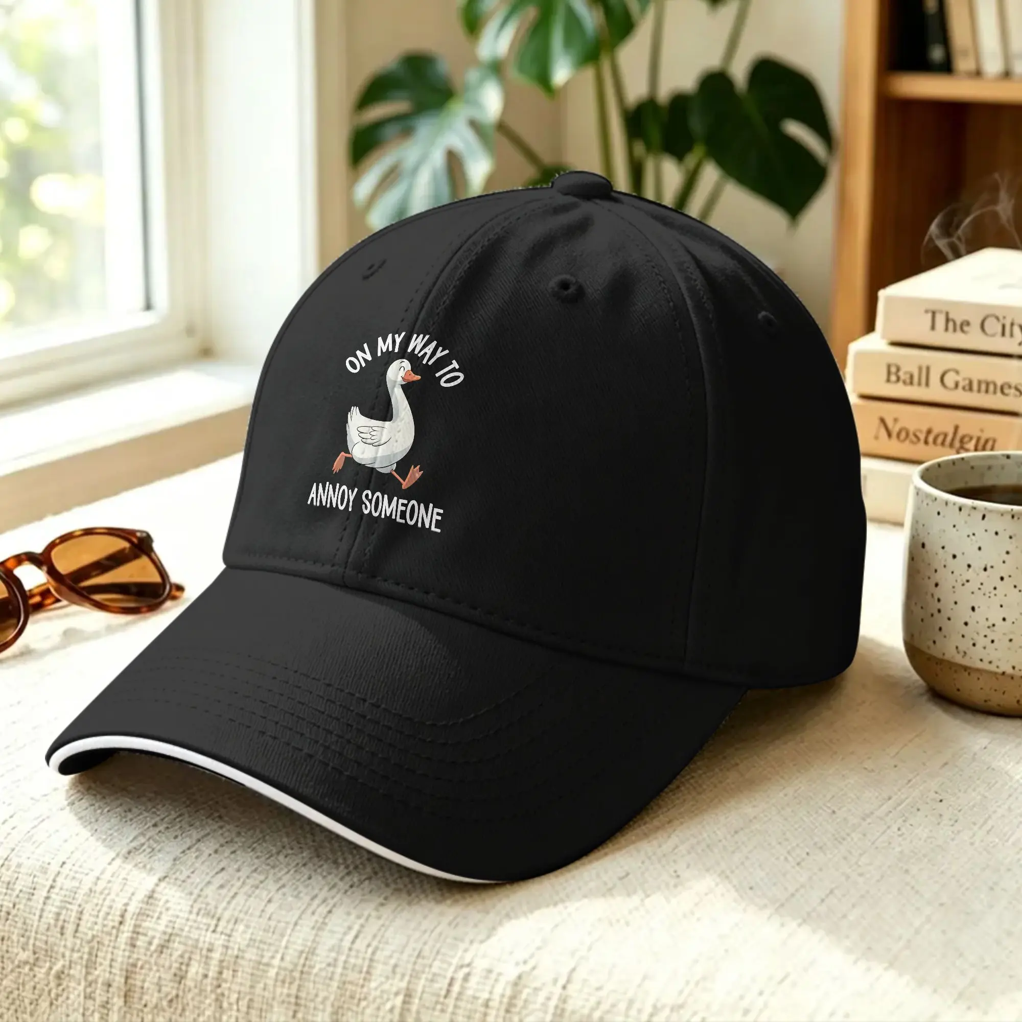 Funny Duck Graphic Baseball Cap On my way to annoy someone Camping Sun-Proof Trucker Hat Couple Women Casual Baseball Caps