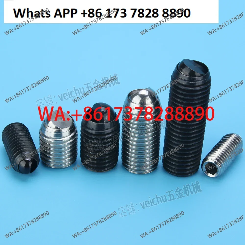 10PCS FSM/M4/5/6/8 Set Screw, Angle Seat Ball Head Plunger, Flat Wave Ball Screw, Flat Head Positioning Ball